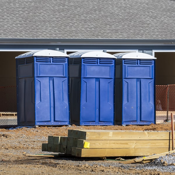 how can i report damages or issues with the portable toilets during my rental period in Whitney
